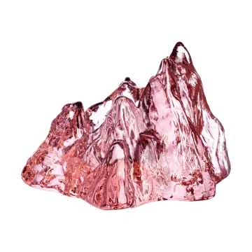 Kosta Boda Crystal Cut The Rock Votive Light Amber 91 mm.